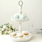 20 in 2 Tier Whitewashed Wooden DESSERT STAND Cupcake Serving Tray Party Events